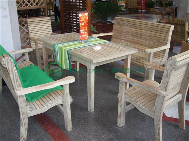 防腐木组合桌椅